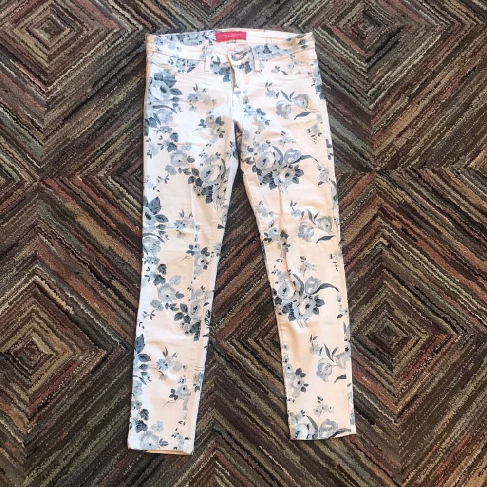 Akira Light Pink Floral Skinny Jean